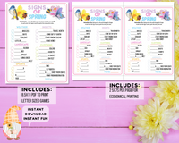 Signs Of Spring Trivia Printable Game | Fun Kids & Adults Party Activity | Seniors, Classroom, Office, Church Quiz | Group Idea