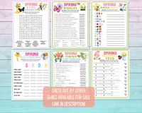 printable spring party games for kids and adults