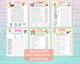 printable spring party games for kids and adults