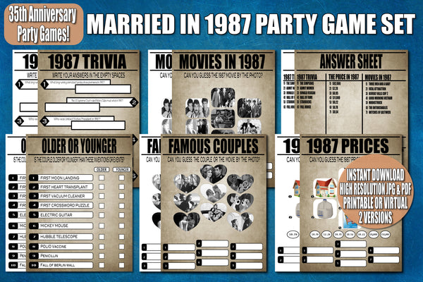 35th anniversary party games ideas decor