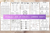 Beginners Astrology | Witchcraft Grimoire | Printable Book Of Shadows Pages Set