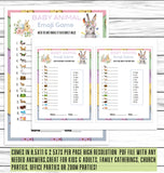 fun printable or virtual spring baby animal emoji game