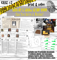 printable or virtual cold case file murder detective game