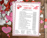 Candy Quiz Trivia Game -Classroom Office Valentines Day Party Game For Kids & Adults - Printable Or Virtual Instant Download