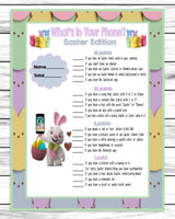 Whats In Your Phone Easter Party Activity Game For Kids Adults And Teens