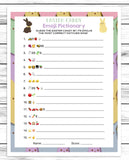 easter candy emoji pictionary quiz game printable or virtual
