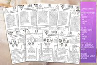 printable book of shadows pages elemental magic