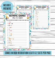 summer olympics party kids activity printable emoji game