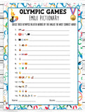 summer olympics emoji pictionary printable or virtual game