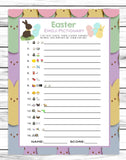 Easter Emoji Pictionary Printable Instant Download Game For Kids, Teens & Adults
