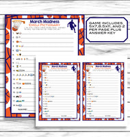 March Madness Party Game, Emoji Pictionary, Basketball Emoji Game, Printable Or Virtual Game, Instant Download