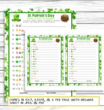 Saint Patricks Day Emoji Pictionary Game,St Patricks Day Party Game, Emoji Game, Instant Download, Printable Or Virtual Game