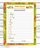 fall autumn emoji pictionary party game