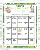 spring party game ice breaker find the guest bingo