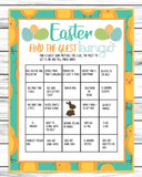 Easter Find The Guest Bingo Printable Game Fun Easter Activity For Kids Adults Teens