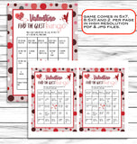 valentines party game find the guest bingo