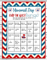memorial day find the guest bingo game