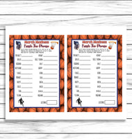 March Madness Final Four Party Word Game, College Basketball Party Game, Finish The Phrase, Printable Or Virtual Game, Instant Download