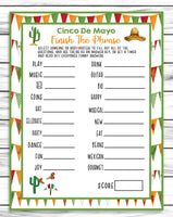 Cinco de Mayo Finish The Phrase Printable Instant Download Game