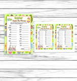 Easter Finish The Phrase Party Game, Printable Or Virtual Easter Word Game, Instant Download