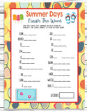 Summer Party family reunion instant download game, finish the word