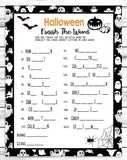 halloween printable or virtual finish the word party game for kids or adults