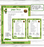 St Patricks Day Green Trivia Printable Or Virtual Party Game Instant Download
