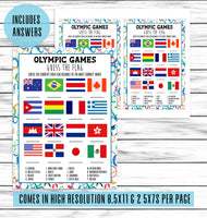 printable olympics flag game