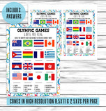 summer olympics games office party flag matching game