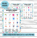 olympics party printable or virtual logo game for kids or adults activity sheet