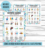 printable or virtual summer olympics party mascot game