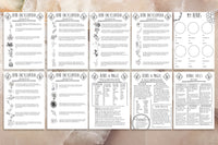 Printable Magical Herbs Book Of Shadows Set | Grimoire Pages For Witchcraft