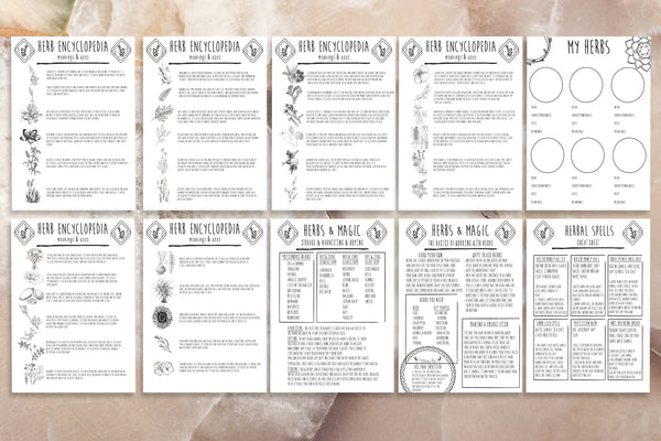 printable-magical-herbs-book-of-shadows-set-grimoire-pages-for-witch-enjoymyprintables for Book Of Shadows Printables Free Printable Magical Herbs Book Of Shadows Set | Grimoire Pages For Witch – Enjoymyprintables for Book Of Shadows Printables Free