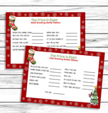 Price is Right Christmas Game, Family Christmas Games, Christmas Day Games, Christmas Eve Game, Adult Party Games, Instant Download