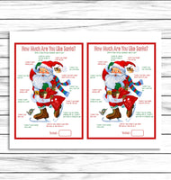 Christmas Game, Santa Claus Game, Christmas Party Game, Xmas Party Activity, Xmas Party Game, Xmas Party Ideas, Holiday Party Game