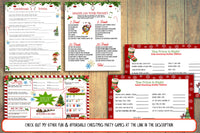 Christmas Emoji Game, Christmas Songs, Christmas Party Game, Xmas Party Activity, Xmas Party Game, Xmas Party Ideas, Holiday Party Game
