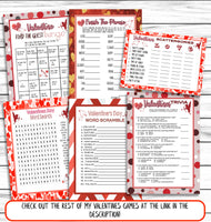 Valentines Day Game, Whats In Your Bag, Valentine Party Game, Valentine Activity, Valentines Day Game, Adult Party Game, Valentines Party