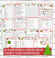 Christmas Song Quiz Trivia Game, Printable Or Virtual Holiday Party Game For Kids & Adults, Classroom Office Party Activity, Xmas Music Game