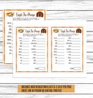 Thanksgiving Finish The Phrase Word Game, Printable Or Virtual Turkey Day Quiz For Kids Adults,Fun Friendsgiving Game,Office Classroom Party