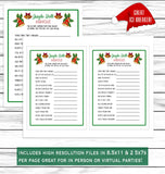 Christmas Jingle Mingle Game, Printable Or Virtual Holiday Party Game For Kids & Adults, Classroom Office Party Activity, Xmas Ice Breaker