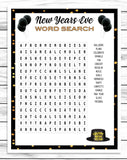 New Years Word Search Game, Printable Or Virtual Holiday Party Game For Kids & Adults, Classroom Office Party Activity, Fun NYE Game
