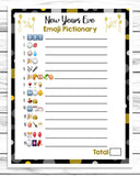 New Years Emoji Pictionary Game, Printable Or Virtual Holiday Party Game For Kids & Adults, Classroom Office Party Activity, Fun NYE Quiz