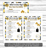 New Years Whats in Your Purse Game, Printable Or Virtual Holiday Party Game For Kids & Adults, Classroom Office Party Activity, NYE Bag