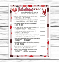 Valentines Day Trivia Game, Virtual Or Printable V-Day Costume Party Game, Valentine Facts Quiz For Kids Or Adults, Fun Activity