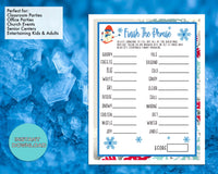 Winter Finish The Phrase Word Party Game, For Adults Kids, Classroom, Office, Winter Party Printable Virtual Game, Family Reunion, Instant