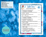 Winter Trivia Party Game, For Adults Kids, Classroom, Office, Winter Party Printable Virtual Game, Family Reunion, Instant