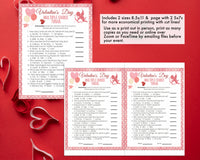 Valentines Day Multiple Choice Trivia Game -Classroom Office Party Game For Kids & Adults - Printable Or Virtual Instant Download Activity