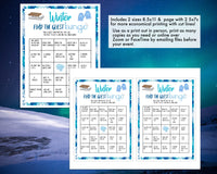 Winter Find The Guest Bingo Party Game, For Adults Kids, Classroom, Office, Winter Party Printable Virtual Game, Family Reunion, Instant