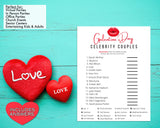 Galentines Day Famous Couples Game -Fun Party Game - Ladies Night Out - Girls Night In - Couples Trivia Quiz - Instant Download
