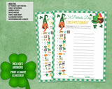 St Patricks Day Emoji Pictionary Game, Saint Pattys Party Quiz, Printable Virtual Family Activity, Kids & Adults, St Paddys Office Classroom